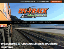 Tablet Screenshot of ontrackrailway.com